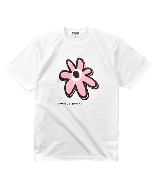 DOUBLE STEAL(ダブルスティール)の「BIGフラワー ヘビーウェイトTシャツ(Tシャツ/カットソー・メンズ・ホワイト/ブラック/ブルー・MEDIUM/XX-LARGE/X-LARGE/LARGE)」の1枚目の写真