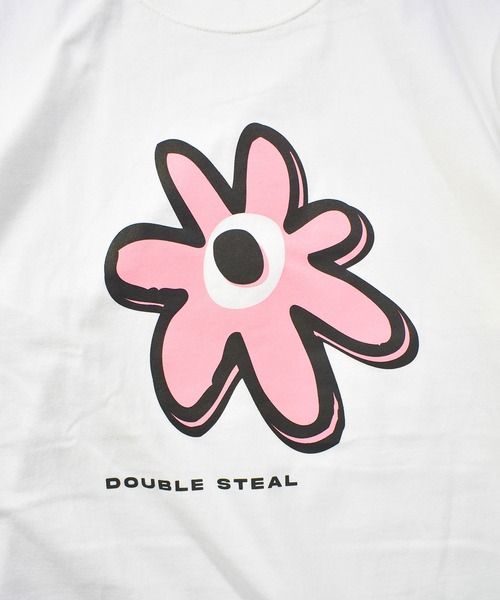 DOUBLE STEAL(ダブルスティール)の「BIGフラワー ヘビーウェイトTシャツ(Tシャツ/カットソー・メンズ・ホワイト/ブラック/ブルー・MEDIUM/XX-LARGE/X-LARGE/LARGE)」の6枚目の写真