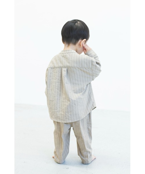 ooju(オージュ)の「【ooju】ストライプシャツ(シャツ/ブラウス・キッズ・ベージュ/グレー・1/2/4/3)」の8枚目の写真