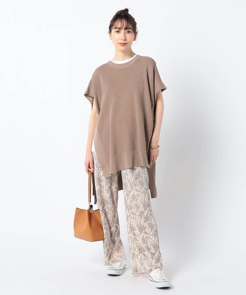 Grand PARK（グランドパーク）の「柄プリーツパンツ（その他パンツ・レディース・ブラック系その他/ホワイト系その他/ベージュ系その他/ネイビー系1・FREE）」の6枚目の写真