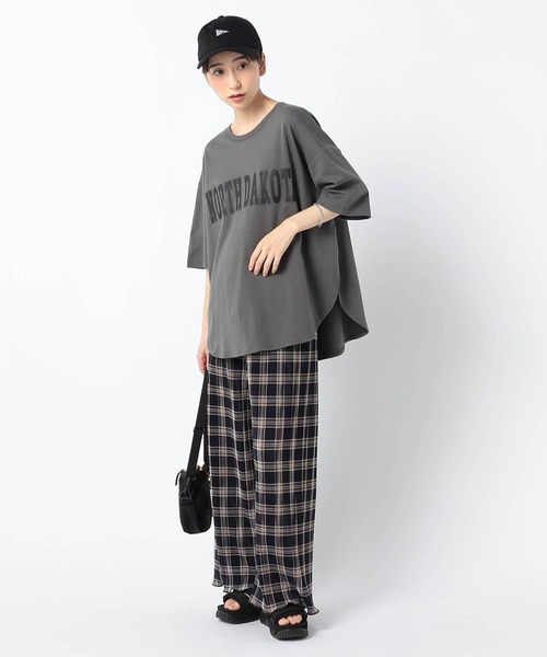 Grand PARK（グランドパーク）の「柄プリーツパンツ（その他パンツ・レディース・ブラック系その他/ホワイト系その他/ベージュ系その他/ネイビー系1・FREE）」の9枚目の写真