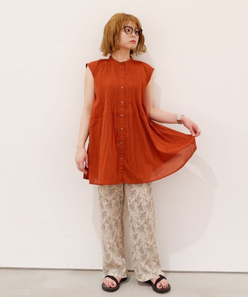 Grand PARK（グランドパーク）の「柄プリーツパンツ（その他パンツ・レディース・ブラック系その他/ホワイト系その他/ベージュ系その他/ネイビー系1・FREE）」の20枚目の写真