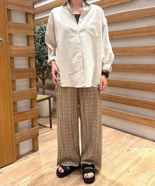 Grand PARK（グランドパーク）の「柄プリーツパンツ（その他パンツ・レディース・ブラック系その他/ホワイト系その他/ベージュ系その他/ネイビー系1・FREE）」の21枚目の写真