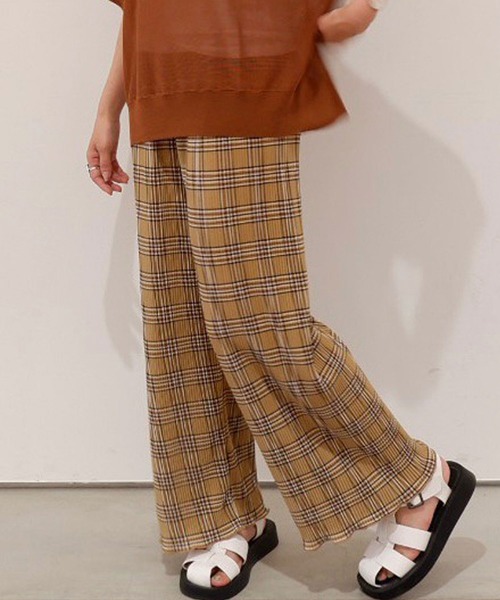 Grand PARK（グランドパーク）の「柄プリーツパンツ（その他パンツ・レディース・ブラック系その他/ホワイト系その他/ベージュ系その他/ネイビー系1・FREE）」の22枚目の写真