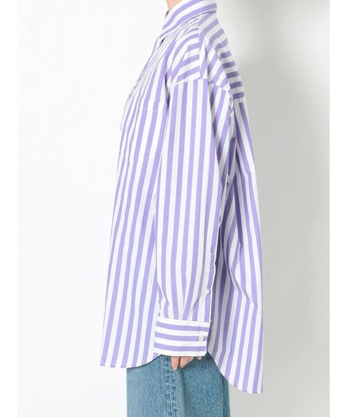 Ungrid（アングリッド）の「ワイドピッチストライプシャツ（シャツ/ブラウス・レディース・ピンク/ブルー/パープル・FREE）」の16枚目の写真