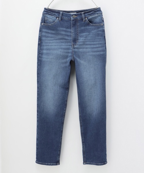 Honeys（ハニーズ）の「デニムテーパード（股下６６ｃｍ）（デニムパンツ・レディース・ワンウォッシュ/ライトインディゴブルー・S/M/L/LL）」の15枚目の写真