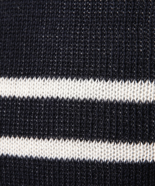 CROON A SONG（クルーンアソング）の「綿麻半袖ｸﾙｰﾈｯｸﾆｯﾄ（ニット/セーター・メンズ・ブルー系その他/ホワイト/ネイビー・46/48）」の4枚目の写真