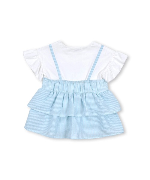 Noeil aime BeBe(ノイユエイムベベ)の「Noeil aime BeBe/ストライプキャミソールドッキングTシャツ (80~130cm)(Tシャツ/カットソー・キッズ・ピンク系その他/ブルー系その他・90/120/100/110/130/80)」の14枚目の写真
