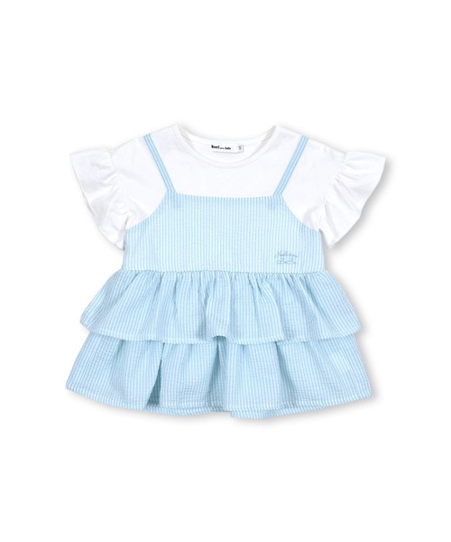 Noeil aime BeBe(ノイユエイムベベ)の「Noeil aime BeBe/ストライプキャミソールドッキングTシャツ (80~130cm)(Tシャツ/カットソー・キッズ・ピンク系その他/ブルー系その他・90/120/100/110/130/80)」の18枚目の写真