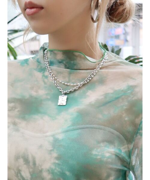 EVRIS（エヴリス）の「DEFORMATION 2連ネックレス（ネックレス・レディース・ゴールド/シルバー・FREE）」の7枚目の写真