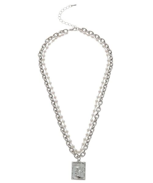 EVRIS（エヴリス）の「DEFORMATION 2連ネックレス（ネックレス・レディース・ゴールド/シルバー・FREE）」の5枚目の写真