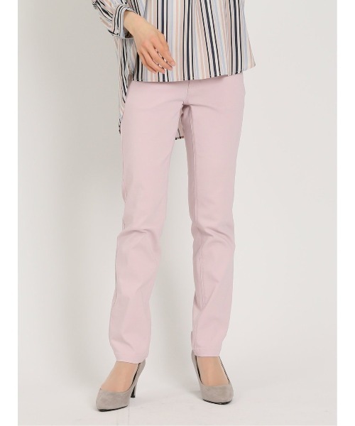 m.f.editorial（エムエフエディトリアル）の「m.f.エディトリアル レディース ストレッチ スキニーパンツ（チノパンツ・レディース・グリーン×ピンク/パープル/ベージュ/ネイビー/ブラック/スカイブルー・S/MEDIUM/LARGE）」の8枚目の写真