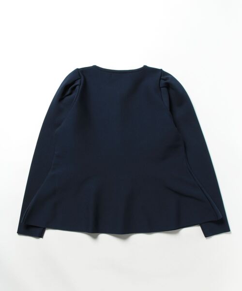 and Cherim(アンドシェリム)の「ペプラム ニット ジャケット 千葉由佳 and Cherim(ニット/セーター・レディース・グレイッシュベージュ/アイボリー/ネイビー・M)」の13枚目の写真