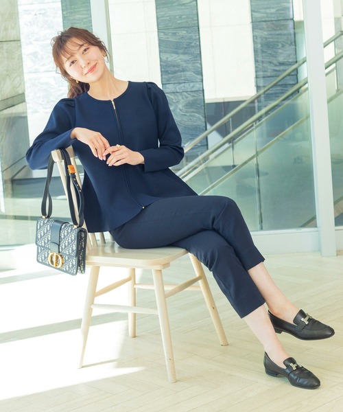 and Cherim（アンドシェリム）の「ペプラム ニット ジャケット 千葉