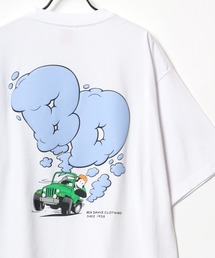 BEN DAVIS/ベンデイビス SMOKING JEEP TEE/オーバーサイズ ゴリラ ワンポイント ロゴ バックプリント 半袖Tシャツ