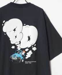 BEN DAVIS/ベンデイビス SMOKING JEEP TEE/オーバーサイズ ゴリラ ワンポイント ロゴ バックプリント 半袖Tシャツ