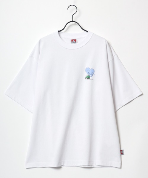 BEN DAVIS(ベンデイビス)の「BEN DAVIS/ベンデイビス SMOKING JEEP TEE/オーバーサイズ ゴリラ ワンポイント ロゴ バックプリント 半袖Tシャツ(Tシャツ/カットソー・メンズ・スモークピンク/セージグリーン/チャコール/ホワイト・M/L/XL)」の16枚目の写真