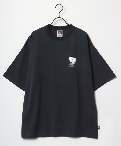 BEN DAVIS(ベンデイビス)の「BEN DAVIS/ベンデイビス SMOKING JEEP TEE/オーバーサイズ ゴリラ ワンポイント ロゴ バックプリント 半袖Tシャツ(Tシャツ/カットソー・メンズ・スモークピンク/セージグリーン/チャコール/ホワイト・M/L/XL)」の7枚目の写真