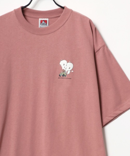 BEN DAVIS(ベンデイビス)の「BEN DAVIS/ベンデイビス SMOKING JEEP TEE/オーバーサイズ ゴリラ ワンポイント ロゴ バックプリント 半袖Tシャツ(Tシャツ/カットソー・メンズ・スモークピンク/セージグリーン/チャコール/ホワイト・M/L/XL)」の18枚目の写真