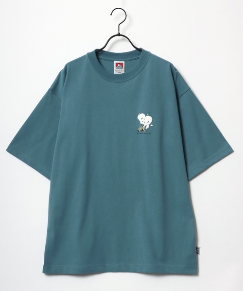 BEN DAVIS(ベンデイビス)の「BEN DAVIS/ベンデイビス SMOKING JEEP TEE/オーバーサイズ ゴリラ ワンポイント ロゴ バックプリント 半袖Tシャツ(Tシャツ/カットソー・メンズ・スモークピンク/セージグリーン/チャコール/ホワイト・M/L/XL)」の6枚目の写真