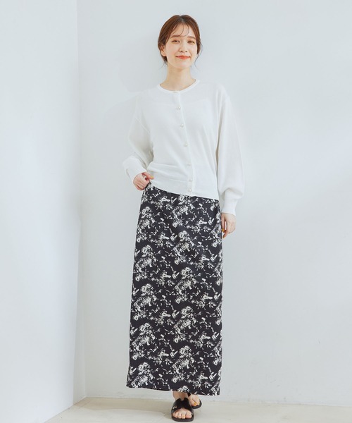 Jayro（ジャイロ）の「ニュアンス柄デシンイージータイトスカート（スカート・レディース・ホワイト系その他/ラベンダー/ブラック・M）」の5枚目の写真