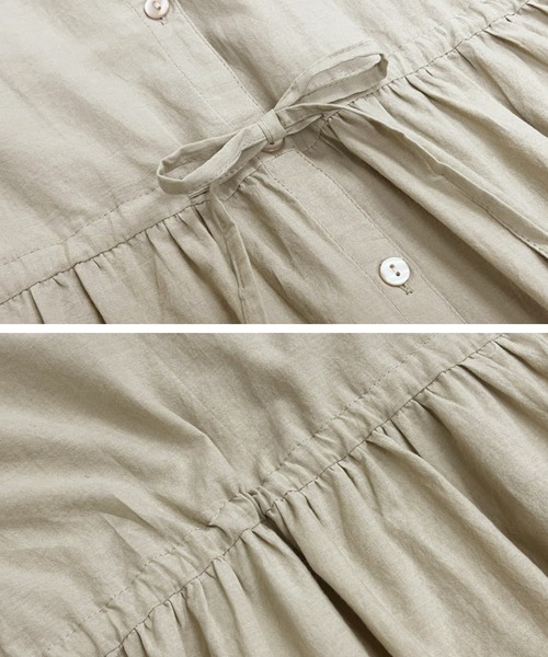 Fizz（フィズ）の「【Fizz/フィズ】　綿キャンブリック　スカラップレースガウンワンピース（ワンピース・レディース・オフホワイト/ダークブルー/グレイッシュベージュ/ブラック・M）」の18枚目の写真