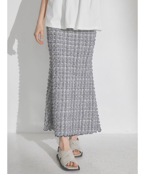 merry jenny(メリージェニー)の「ruffle checkロングスカート(スカート・レディース・ベージュ/ネイビー/レッド・FREE)」の11枚目の写真