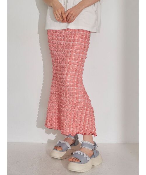 merry jenny(メリージェニー)の「ruffle checkロングスカート(スカート・レディース・ベージュ/ネイビー/レッド・FREE)」の16枚目の写真