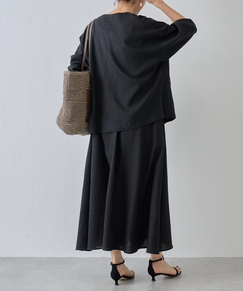 BEARDSLEY(ビアズリー)の「リネンジャンパースカート(ワンピース・レディース・ブラック/ベージュ・S/M)」の10枚目の写真