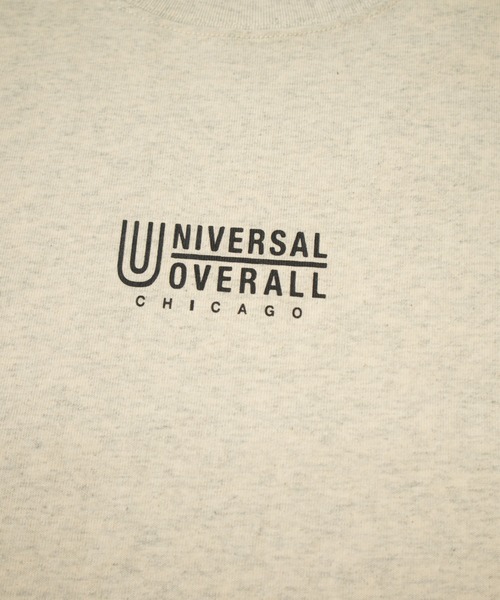 UNIVERSAL OVERALL（ユニバーサルオーバーオール）の「ユニバーサルオーバーオール ロゴTシャツ / プリントTシャツ / CENTER LOGO TEE（Tシャツ/カットソー・メンズ・オートミール/ライトグリーン/ブラック/ホワイト/ミント・XL/L/M/S）」の6枚目の写真
