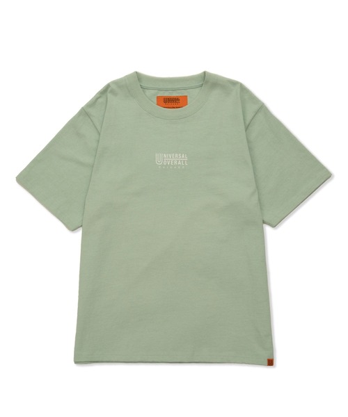 UNIVERSAL OVERALL（ユニバーサルオーバーオール）の「ユニバーサルオーバーオール ロゴTシャツ / プリントTシャツ / CENTER LOGO TEE（Tシャツ/カットソー・メンズ・オートミール/ライトグリーン/ブラック/ホワイト/ミント・XL/L/M/S）」の20枚目の写真