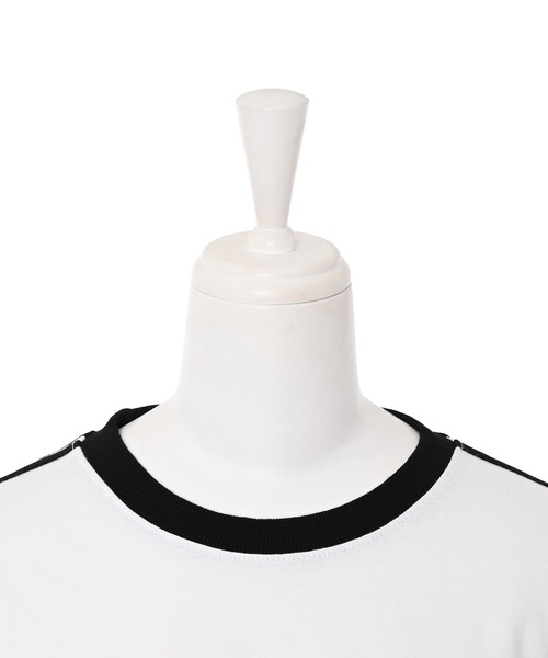 Narcissus（ナルシス）の「【Narcissus】ラインロングTシャツ（Tシャツ/カットソー・レディース・ホワイト/ブラック・FREE）」の6枚目の写真