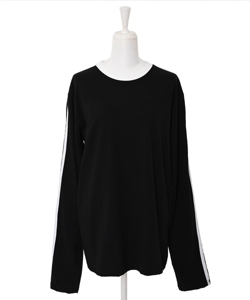 Narcissus（ナルシス）の「【Narcissus】ラインロングTシャツ（Tシャツ/カットソー・レディース・ホワイト/ブラック・FREE）」の10枚目の写真