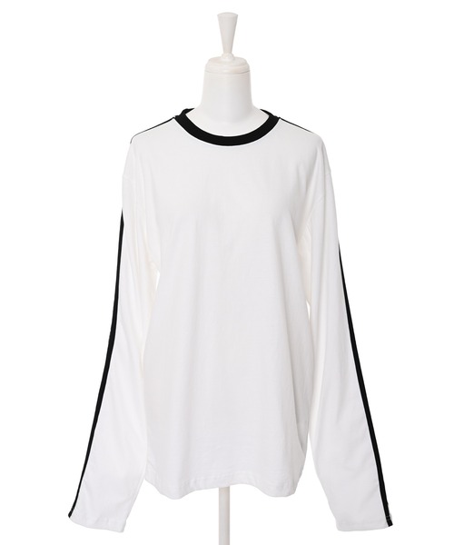 Narcissus（ナルシス）の「【Narcissus】ラインロングTシャツ（Tシャツ/カットソー・レディース・ホワイト/ブラック・FREE）」の21枚目の写真