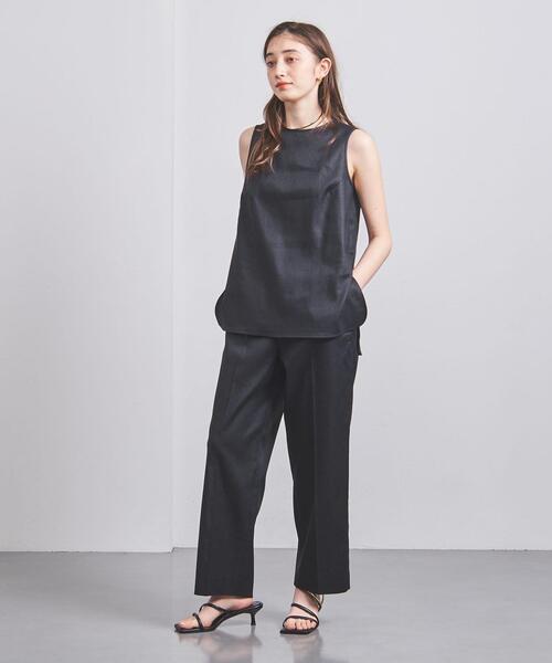 「UNITED ARROWS」 ノースリーブブラウス - パープル レディース UNITED ARROWS（ユナイテッドアローズ）の「LINEN/P