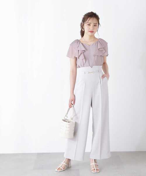 PROPORTION BODY DRESSING(プロポーションボディドレッシング)の「ジョーゼットパンツ / 1213130500(その他パンツ・レディース・ネイビー/グレー/ホワイト系その他・SMALL/MEDIUM)」の8枚目の写真