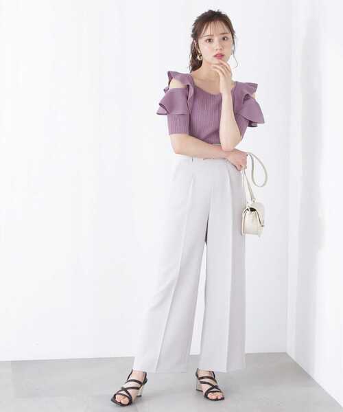 PROPORTION BODY DRESSING(プロポーションボディドレッシング)の「ジョーゼットパンツ / 1213130500(その他パンツ・レディース・ネイビー/グレー/ホワイト系その他・SMALL/MEDIUM)」の6枚目の写真