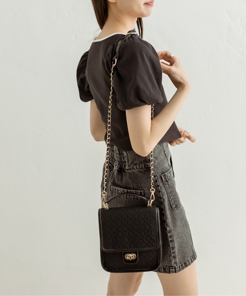 OLIVE des OLIVE(オリーブデオリーブ)の「アソートショルダーバッグ 1031120180(ショルダーバッグ・レディース・ホワイト/ブラック・FREE)」の4枚目の写真