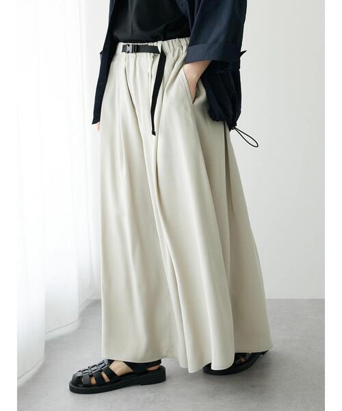 CRAFT STANDARD BOUTIQUE（クラフトスタンダードブティック）の「アジャストベルトスカート（スカート・レディース・ネイビー/オレンジ/グリーン/グレイッシュベージュ・FREE）」の16枚目の写真