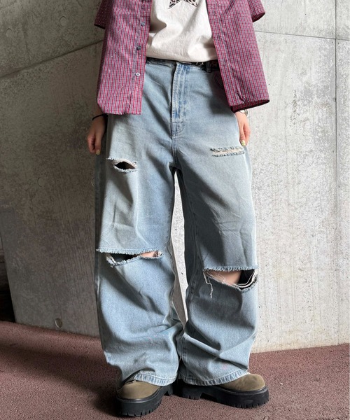 sedacle(セダクル)の「ヴィンテージカラーオーバーダイデニム【SETUP着用可能】(デニムパンツ・レディース・インディゴブルー/ブルー/ブラック/パープル/ブラック系/ダークインディゴブルー/ブラック系その他/ブルー系その他/ブラック系その他2/ブルー系その他2/オフホワイト/ライトブルー/ブラック系1/ブラウン・MEDIUM/LARGE/SMALL)」の8枚目の写真