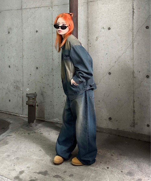 ヴィンテージカラーオーバーダイデニム【SETUP着用可能】（デニムパンツ）｜sedacle（セダクル）