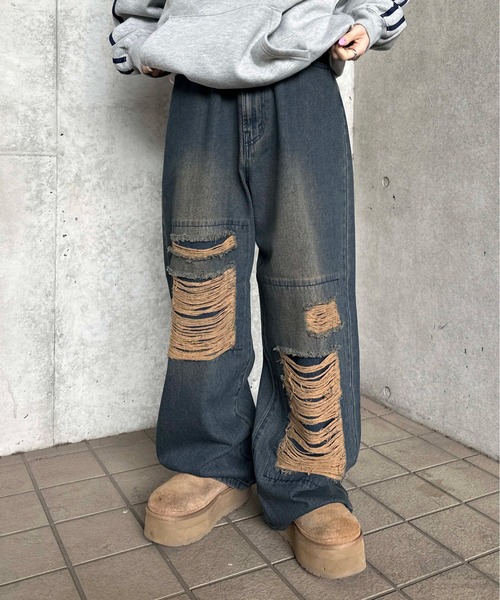 ヴィンテージカラーオーバーダイデニム【SETUP着用可能】（デニムパンツ）｜sedacle（セダクル）