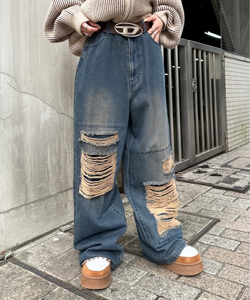 ヴィンテージカラーオーバーダイデニム【SETUP着用可能】（デニムパンツ）｜sedacle（セダクル）