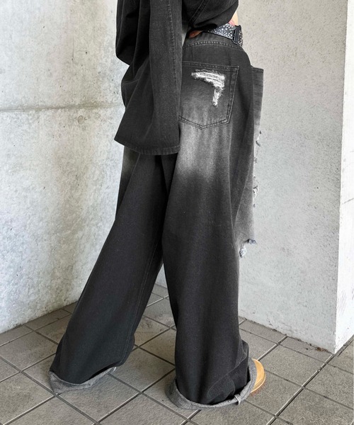 ヴィンテージカラーオーバーダイデニム【SETUP着用可能】（デニムパンツ）｜sedacle（セダクル）