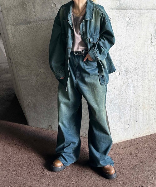 ヴィンテージカラーオーバーダイデニム【SETUP着用可能】（デニムパンツ）｜sedacle（セダクル）