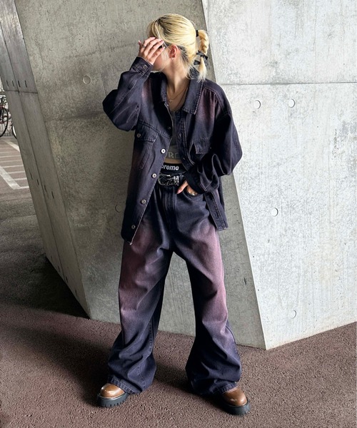 ヴィンテージカラーオーバーダイデニム【SETUP着用可能】（デニム