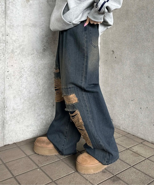 ヴィンテージカラーオーバーダイデニム【SETUP着用可能】（デニムパンツ）｜sedacle（セダクル）