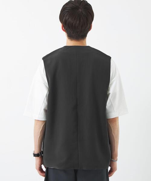 green label relaxing（グリーンレーベルリラクシング）の「Morley ドレーピー ジレ（ベスト・メンズ・モカ/ダークグレー・M/L/S）」の5枚目の写真