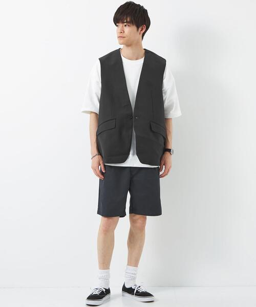 green label relaxing（グリーンレーベルリラクシング）の「Morley ドレーピー ジレ（ベスト・メンズ・モカ/ダークグレー・M/L/S）」の6枚目の写真