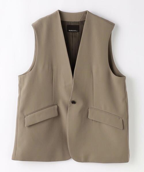 green label relaxing（グリーンレーベルリラクシング）の「Morley ドレーピー ジレ（ベスト・メンズ・モカ/ダークグレー・M/L/S）」の7枚目の写真